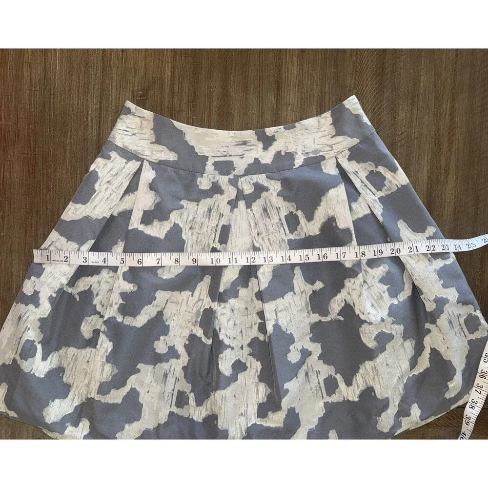 Kate Spade New York Skirt The Rules Pleated A-Line Gray White Lined Skirt Size 4
